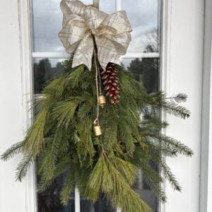 Gerbe de branches naturelles or/champagne